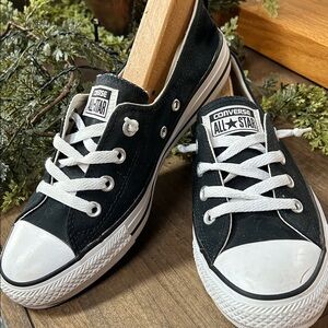 Converse Nautical Black and White Low Top Canvas Sneakers 9